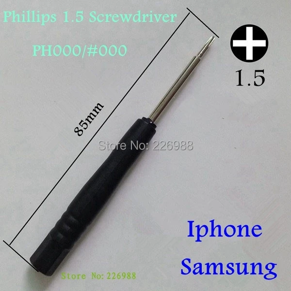 1000 шт./лот отвертка инструменты Phillips 1,5 отвертка PH000/#000 новых RepairTool для Iphone 4 4s/iPod/Мобильные телефоны/MP3