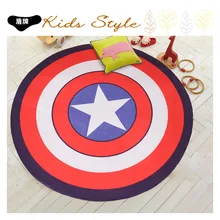 Fleec Капитан Америка щит простой современный круглый ковер мультфильм дети гостиная журнальный столик спальня ковер кровать одеяло коврик