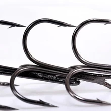 YINGTOUMAN 2 шт./лот Высокоуглеродистый материал три крючка имеют барбы 1#-10# рыболовный крючок острый для Amy рыболовные снасти