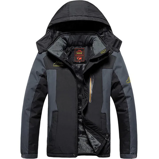 US $45.91 Winter Ski Jacket Men Waterproof Fleece Snow Jacket Thermal Coat For Outdoor Mountain Skiing Snowbo