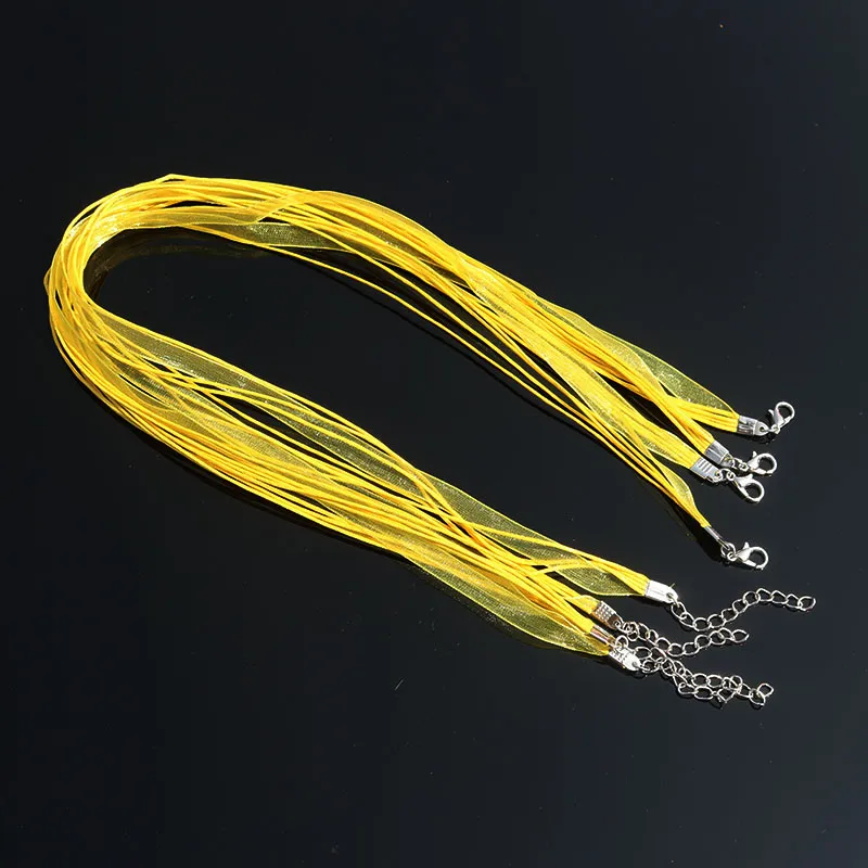 ribbon cord necklace  (100)