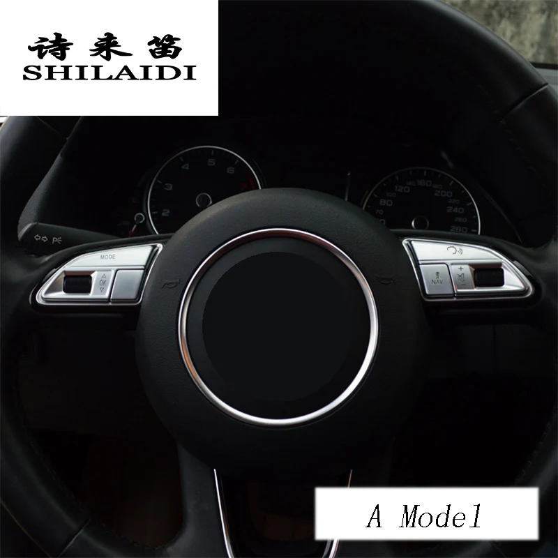  Car styling Car steering wheel buttons Trim Cover stickers for Audi Q3 Q5 A1 A3 8V A4 B9 B8 A5 A7 2
