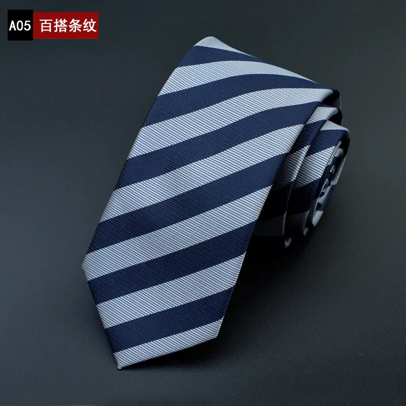 Новая мода 6 см мужские галстуки для мужчин клетчатые жаккардовые Тканые тонкие галстуки свадебные полосы Corbatas Gravata бизнес для худой шеи галстук - Цвет: A05