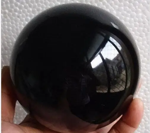 Натуральный черный обсидиан кварц хрустальный шар Исцеление как подарок