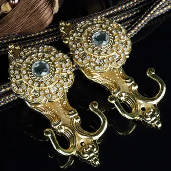 

Wall hook diamond Metal Zinc Alloy curtain tieback hooks Holder wall buckle curtain Hanging Accessory Home Decoration
