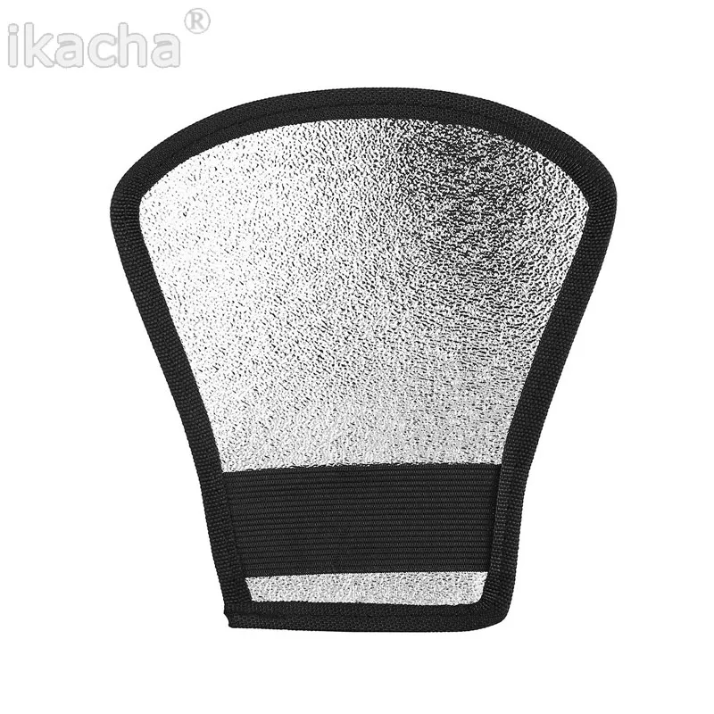 

2 in 1 Silver/White Camera Flash Diffuser Softbox Photo Flash Light Reflector For Canon 580EX 550EX Cameras Size 11*18*20cm