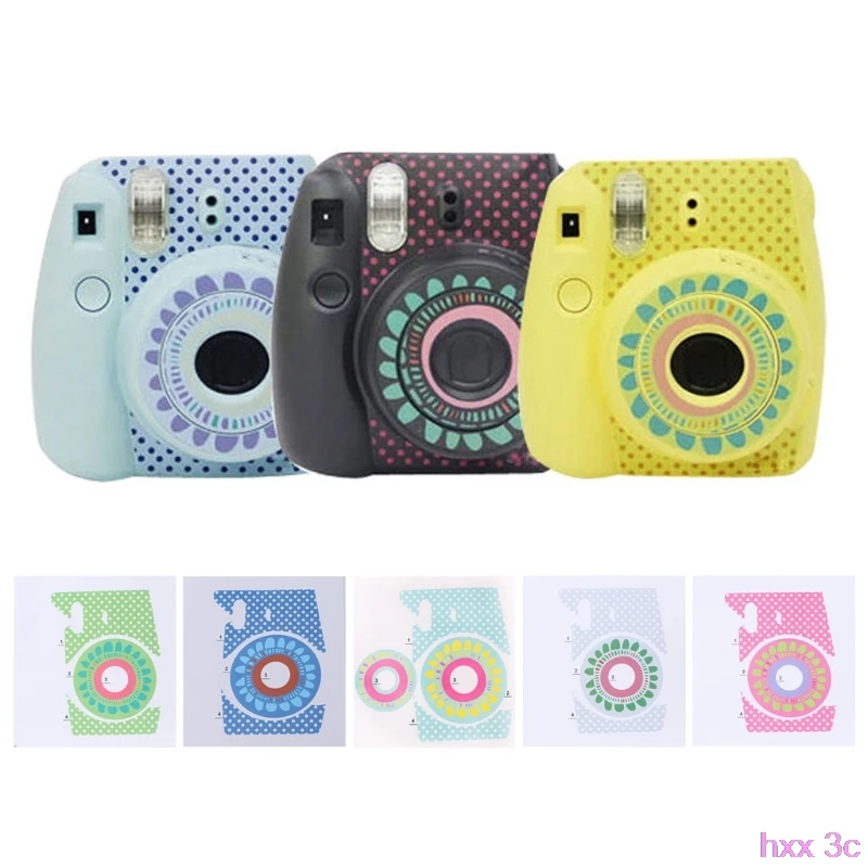 Новинка Instax Mini 8/9 наклейки с подсолнухами защита для Fujifilm Polaroid камеры|Аксессуары