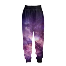 Фиолетовые Феи psychedelic джоггеры Красочные Спортивная одежда Galaxy Брюки повседневные эластичные брюки для тренировок хип-хоп праздник спортивные брюки