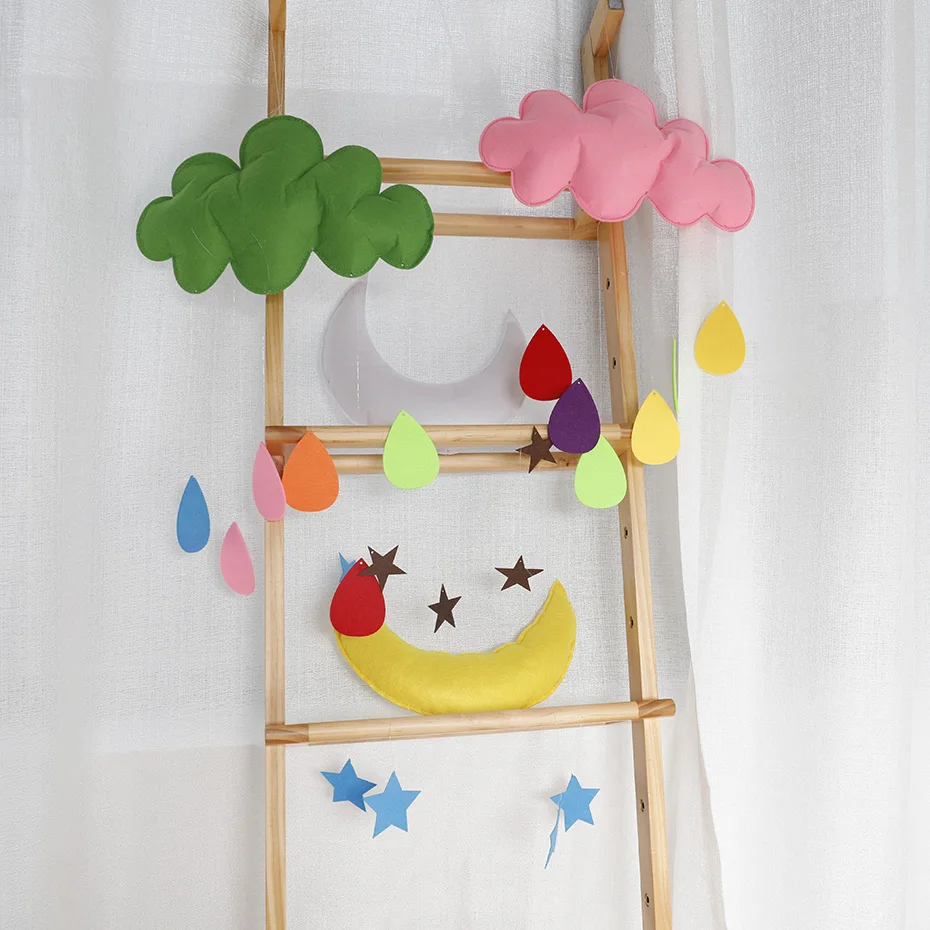 1 шт. облако Moon гирлянда для дня рождения Декор Детские декоративный элемент декоративная стена для детского сада погремушку мобильных