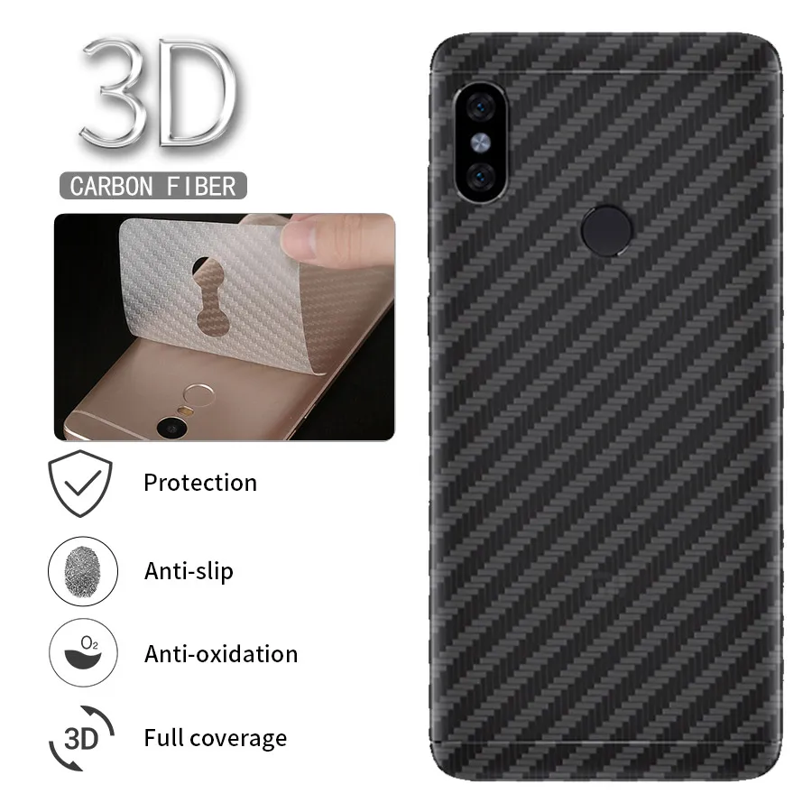

5Pcs 3D Carbon Fiber Soft Screen Protector Sticker For Xiaomi Mi A1 6X Redmi Note 5 6 Pro A2 Global Back Film Not Tempered Glass