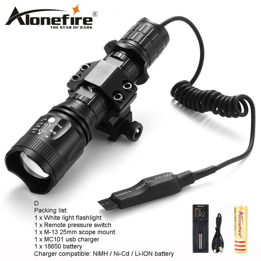 AloneFire TK400 XML L2 светодиодный Охотничий Тактический фонарь светильник светодиодный вспышка светильник переключатель давления крепление Охотничья винтовка фонарь светильник ing - Испускаемый цвет: Tactics flashlight D