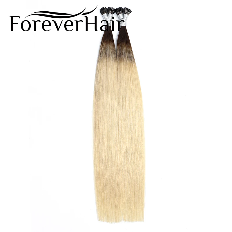 FOREVER HAIR 3 тон Омбре цвет#2T613 0,8 г/локон 20 дюймов Remy человеческие волосы I Tip волосы для наращивания прямые предварительно скрепленные для салона