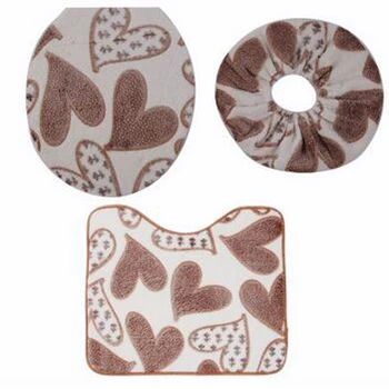 

Free shipping 3 pcs Set New Fashion Household Soft Toilet Seat Cover Washable Toilet Seat toilet seat cushion AJM003