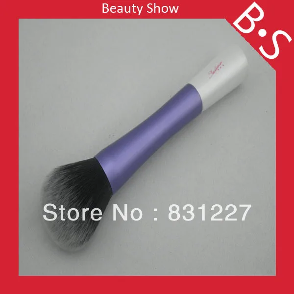 Профессиональная фиолетовая кисть для пудры с плоским дном, фиолетовая Кисть для макияжа/Косметическая кисть