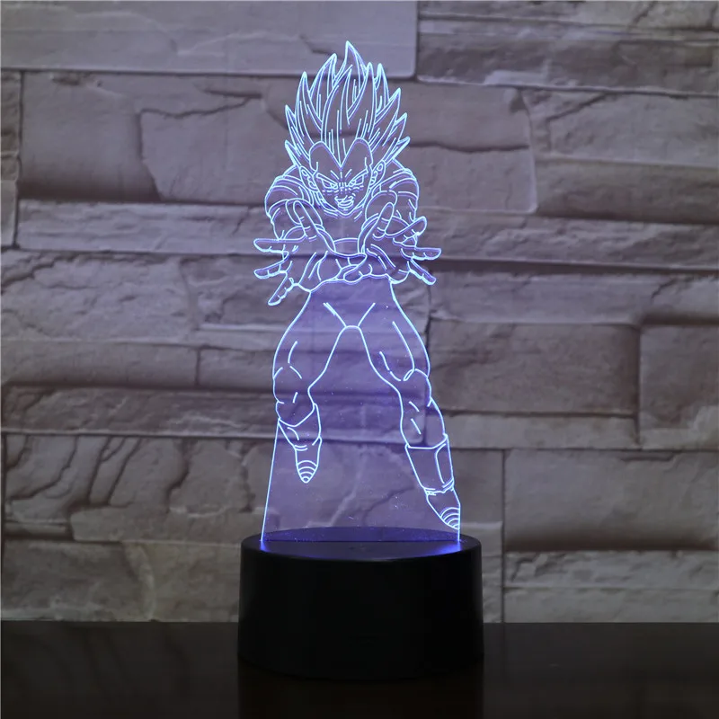 Фигурка "Dragon Ball" атмосферная настольная лампа Lampara Супер Saiyan Goku Usb 3d светодиодный ночник прикроватный сенсорный Сенсор освещение лампа