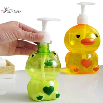 

OYOURLIFE 1pcs Lovely Cartoon Bathroom Liquid Soap Dispensers Pump Shower Shampoo Bottle Hand Sanitizer Cleanser Container