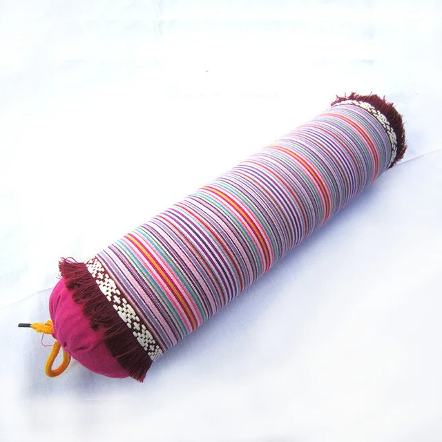 Цилиндрическая Подушка конфетная подушка для ухода за шейки матки новая грубая хлопковая гречиха физиотерапия Тяговая подушка для шеи моющаяся куртка - Color: 6