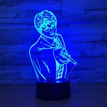 

Handsome Men 3D Night Light LED Baby Sleeping Night Lamp Remote Touch Switch USB 7 Color Change Table Desk Lampe Best Gift