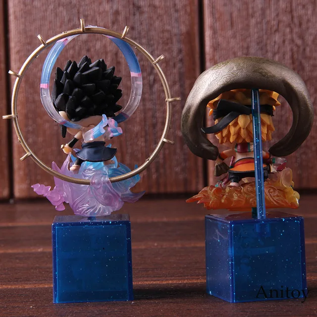 Naruto Shippuden Fujin Uzumaki Raijin Uchiha Sasuke PVC Figures (2 Pcs Set)
