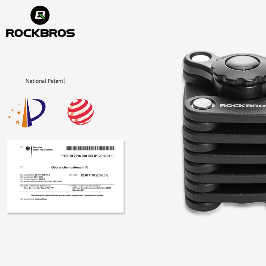 ROCKBROS высокое качество замок для велосипеда пароль мини складной портативный