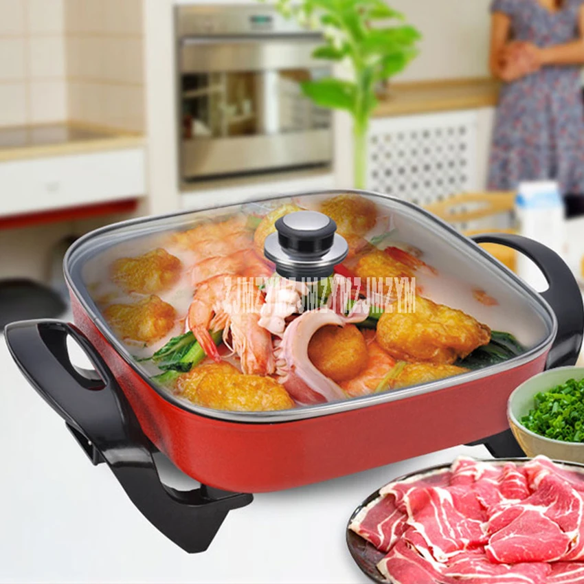 Главная Корейский Электрический hot pot многофункциональный большой емкости Электрический hot pot дым антипригарным электрическая плита общежитии горшок