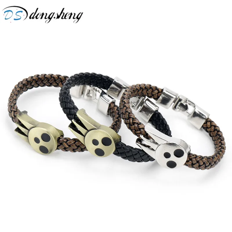 

dongsheng Anime Soul Eater SOULEATER Bracelet & Bangles Soul Logo Leather Weave Pulseras Wristband Handemade Bracelet for Mens