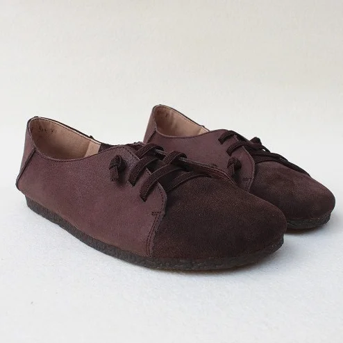 Careaymade-Genuine Leather lazy shoes,pure handmade retro Korean version Sen women's single shoes with soft flat sole