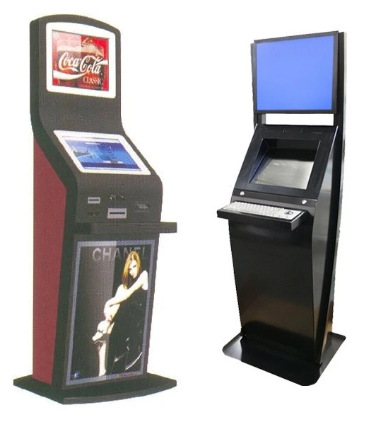 Touch screen bill payment kiosk with return