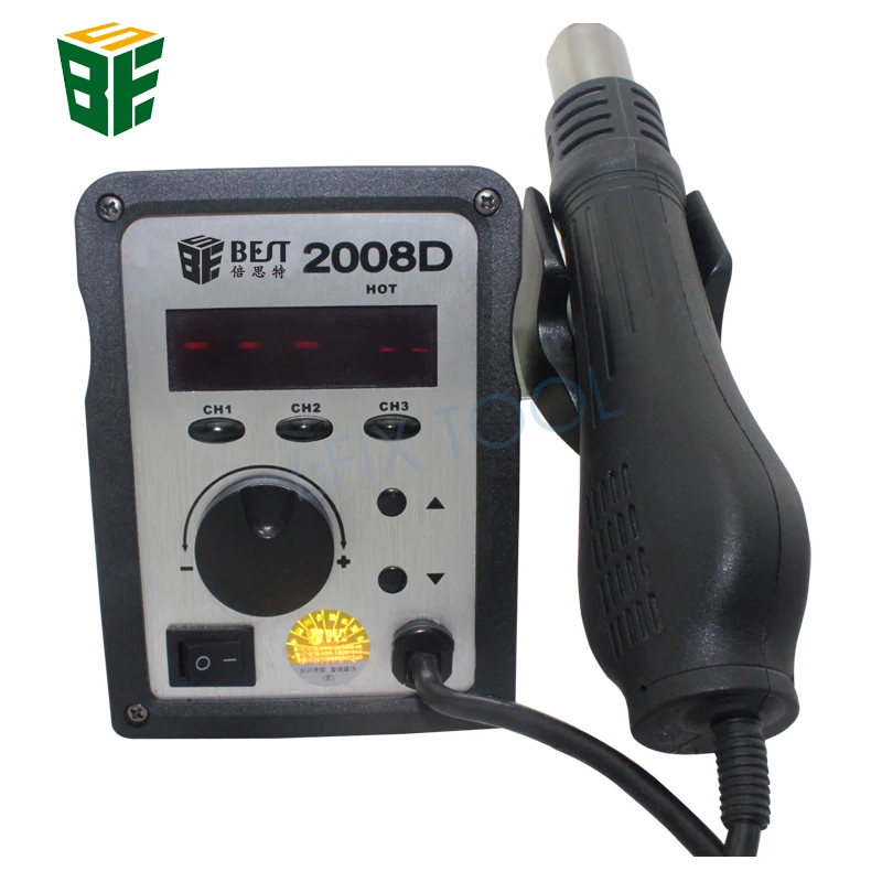 

BST-2008D Temperature Adjustable Lead Screw Type Hot Air Gun BGA Rework Desoldering Station LED Digital Display Heat Gun