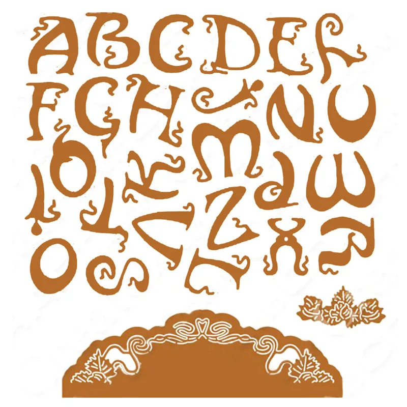 

YaMinSanNiO Letters Metal Cutting Dies for DIY Scrapbooking Decorative Crafts Paper Cards Diecuts Alphabet Letter Dies ABC