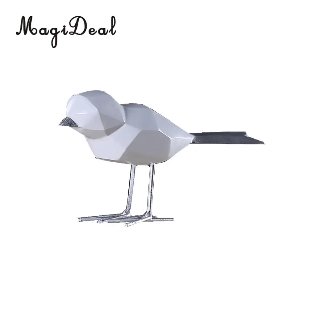 Resin Modern Bird Figurine Statue Abstract Art Sculpture for Home Room Decor