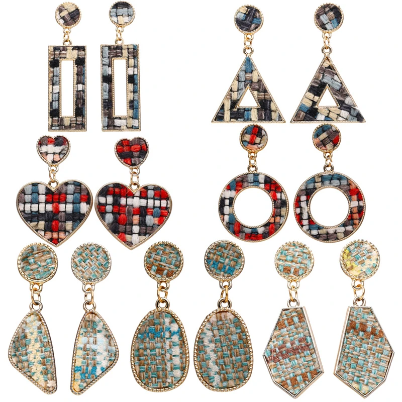 17KM-Fashion-Geometric-Cotton-Drop-Earrings-For-Women-Vintage-Heart-Round-Triangle-Dangle-Earring-Brincos-Pendant (2)