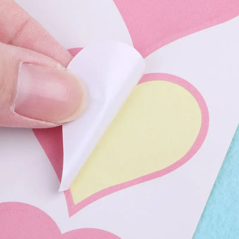 10Sheets-90pcs-Stickers-for-Slime-Container-Pink-Heart-Shape-Slime-DIY-Accessories-Slime-Storage-Box-Sticker