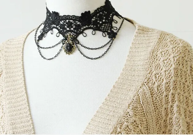 Gothic Hand Made Vintage Chain Pendant 