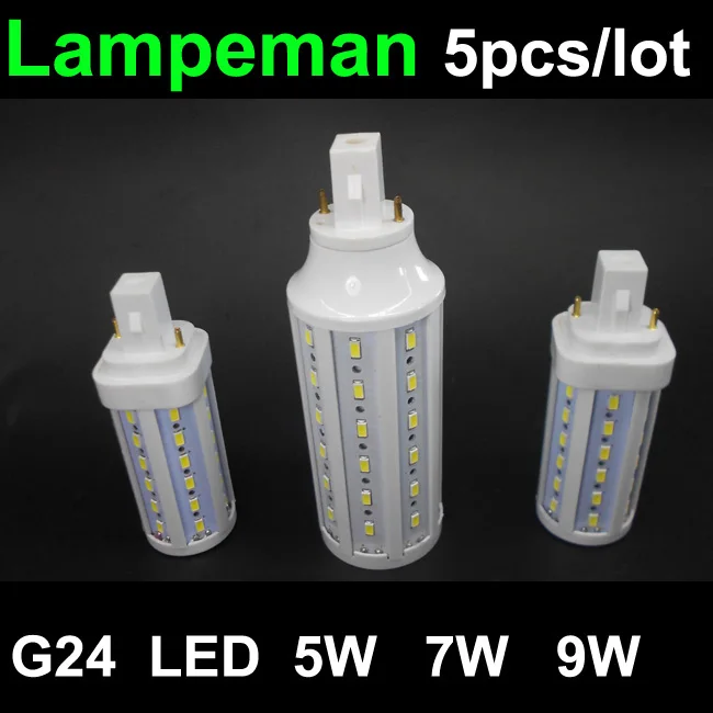 

g24 led bulb g24d3-1 g24d-1 led g24d-2 led Lamp 5W 6W 7W 9W 10W SMD5730 g24d-3 g24 2 pin AC85-265V 110V 220V ce rohs