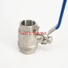 DN25 " BSP внутренняя резьба полнопроходной 304 Нержавеющая сталь 2-шт шаровой клапан масла воздуха воды 229 фунтов/кв. дюйм