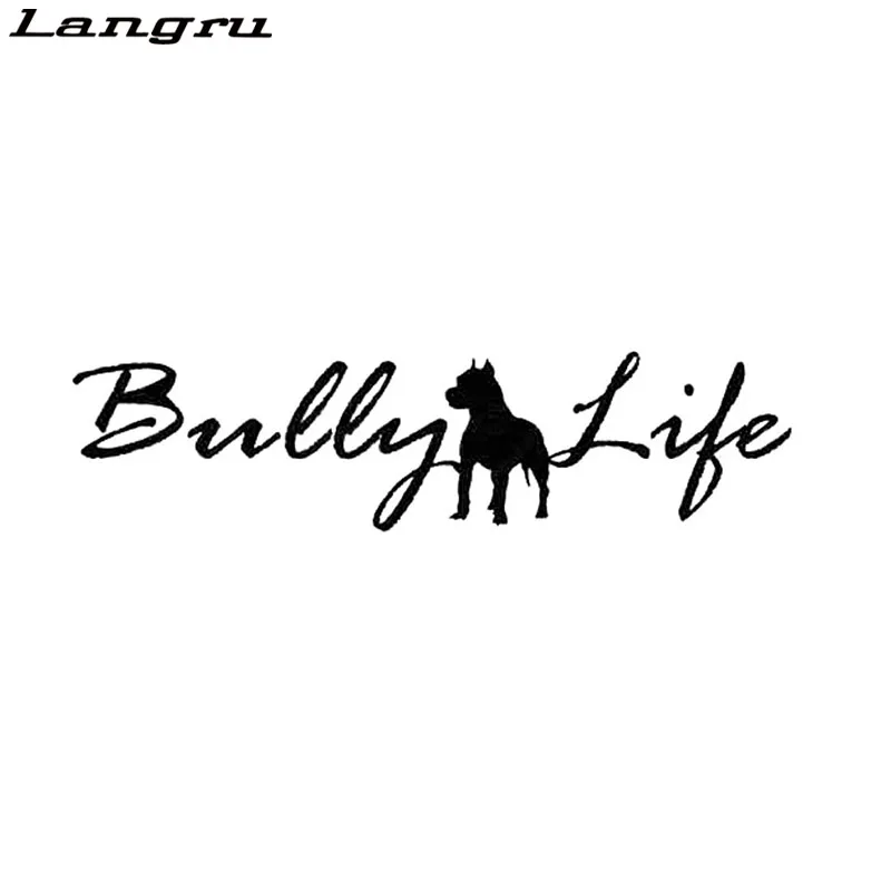 Langru Buly Life виниловая наклейка авто питбулл собака Resues автомобиль стильные