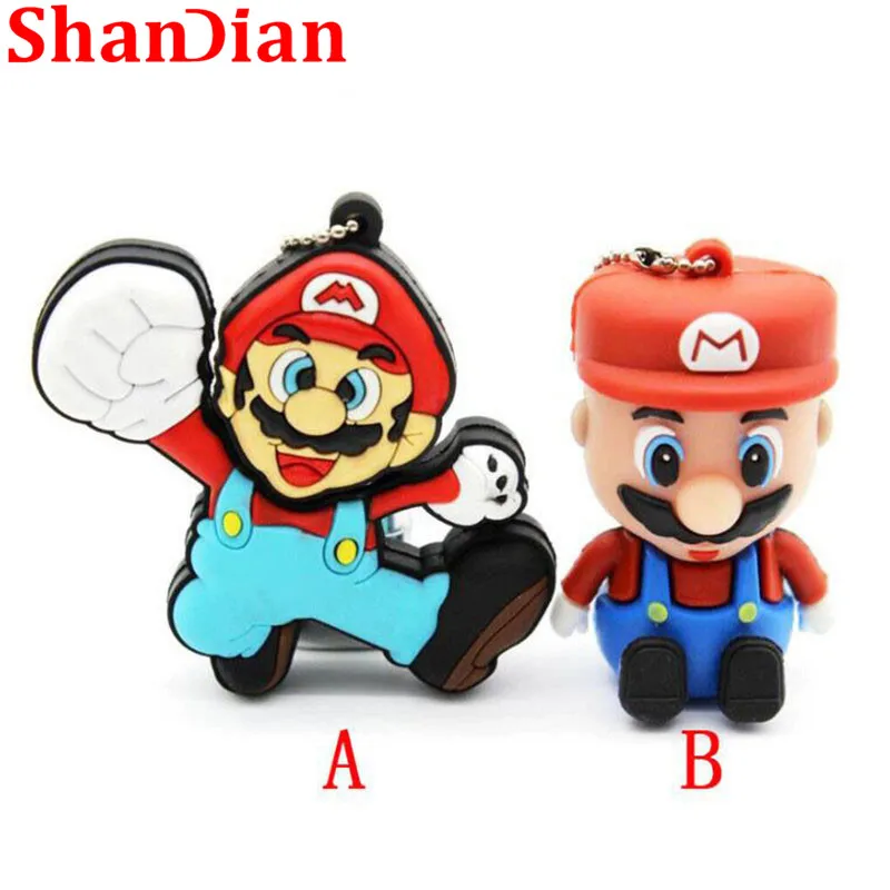 SHANDIAN модный флеш накопитель Super Mario USB /32 ГБ с мультипликационным принтом флешка 4G