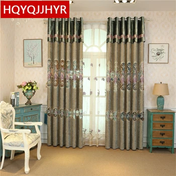 

High-grade embroidered villa curtains for Living Room windows classic luxury high-end custom European curtains for Bedroom