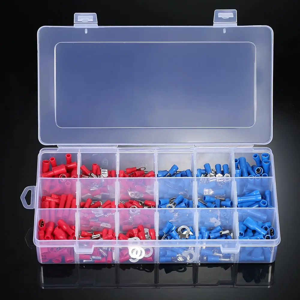 

360PCS Assorted Insulated Terminals 9 Kinds Copper Crimp Electrical terminator Wire Cable connector terminal Kit Spade Set