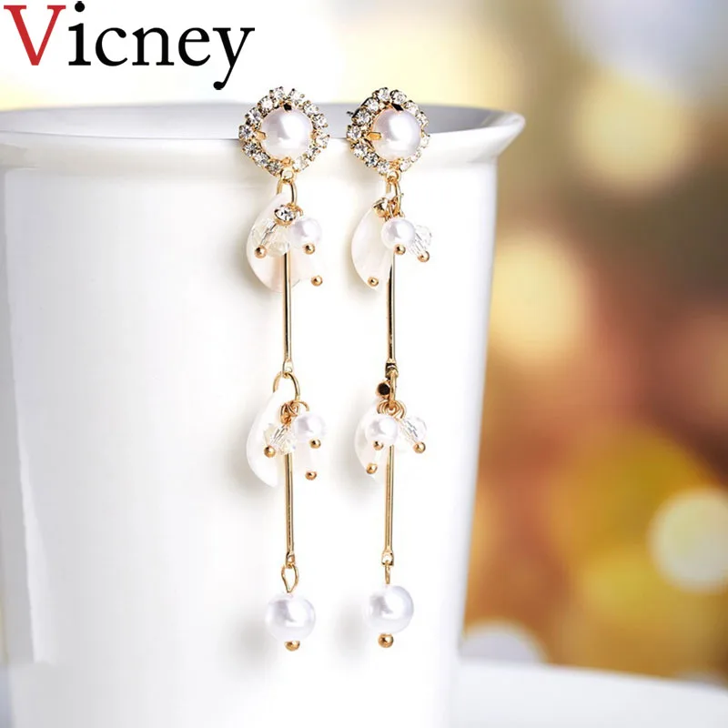 Vicney 2019 Новое поступление модные креативные хрустальные искусственный жемчуг