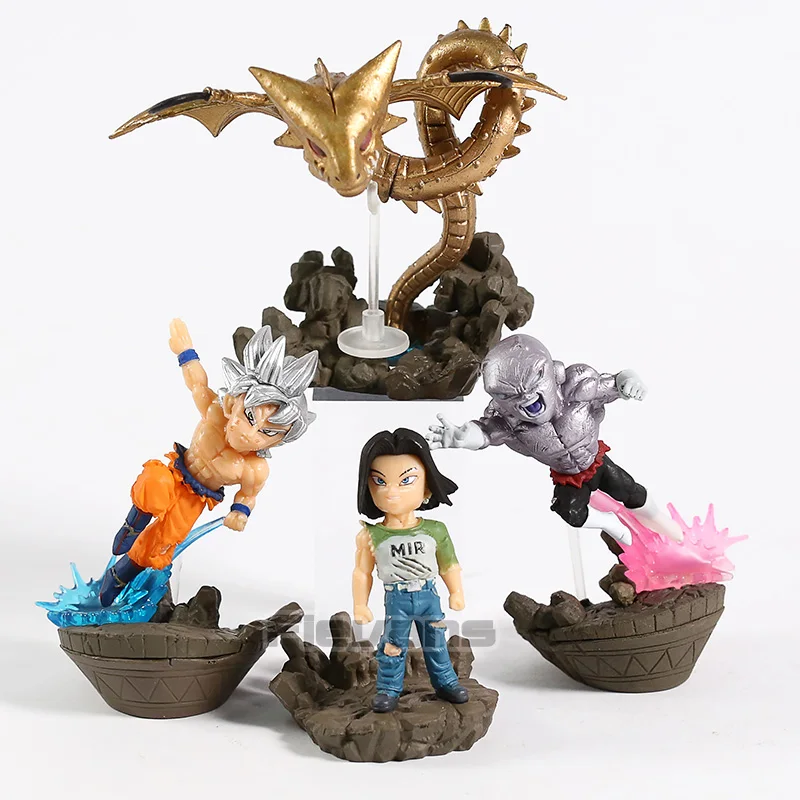 

Dragon Ball Super WCD Vol.2 Ultra Instinct Son Goku Android 17 Jiren Super Shenron PVC Figures Collectible Model Toys 4pcs/set