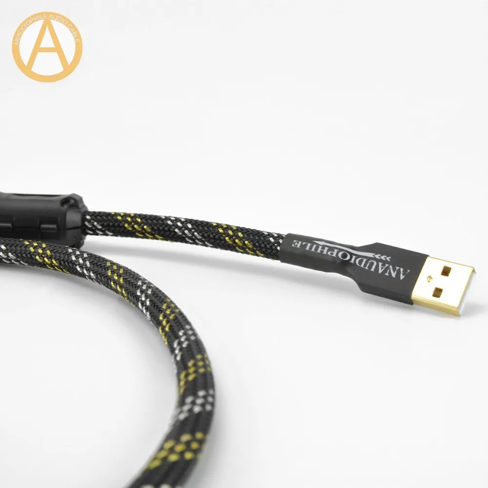 USB кабель ANAUDIOPHILE Hi Fi 4N OFC Type A B для передачи данных аудио видео DAC ПК|Кабели USB| |