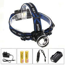 2500LM Масштабируемые XML T6 СВЕТОДИОДНЫЙ Фонарь налобный фонарик Фонарь лампы фар+ 2x18650