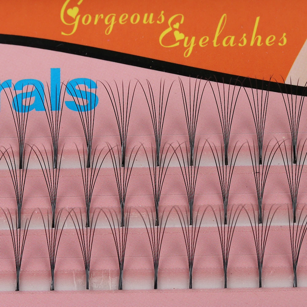 

60pcs/set 6D Fan Lashes Russia Semi Permanent Eyelash Extension Mink Knot-free Natural Long Black Fake Lashes Beauty Makeup