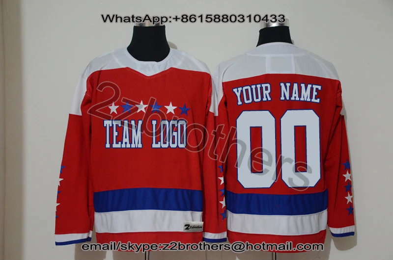 

Factory OEM Custom Ice Hockey Jerseys Design DIY Your Own College Team Sweater Stitch Sew Logo Name Number Washington Men Women