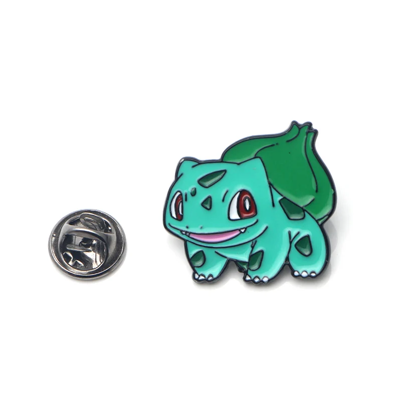 P3413 Dongmanli Bulbasaur Metal Enamel Pins and Brooches for Women Men Lapel Pin Backpack Bags Badge Kids Gifts