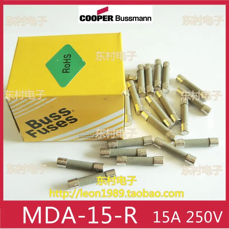 3 pcs of BK/MDA-15-R  FUSE 15A 250V T-LAG CRM MDA Ceramic Fuses Fuse 