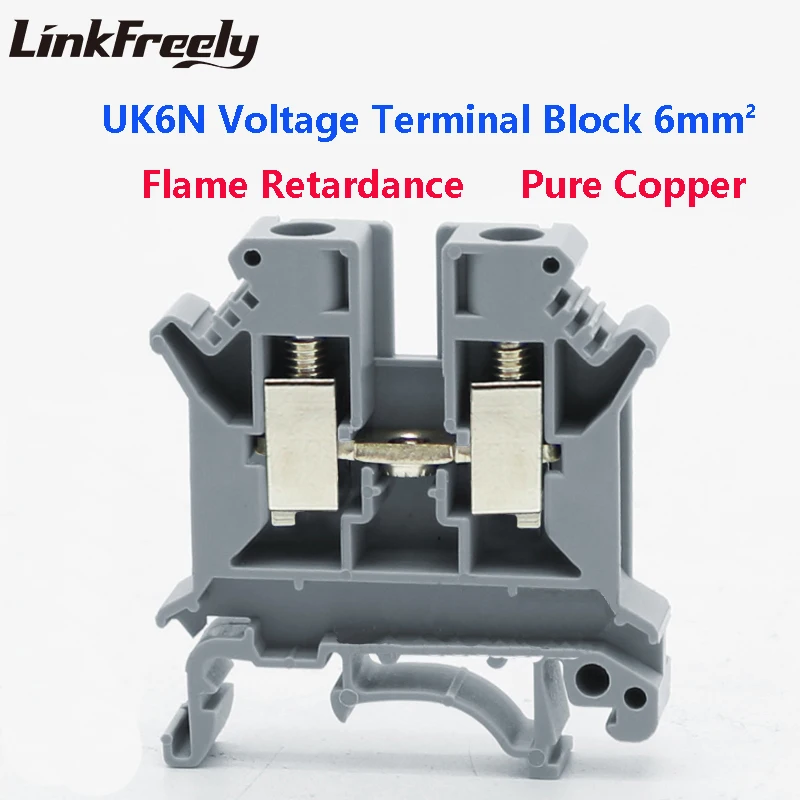 UK6N 50pcs Electrical Wire Screw Terminal Connectors UK1.5 UK2.5 UK3N