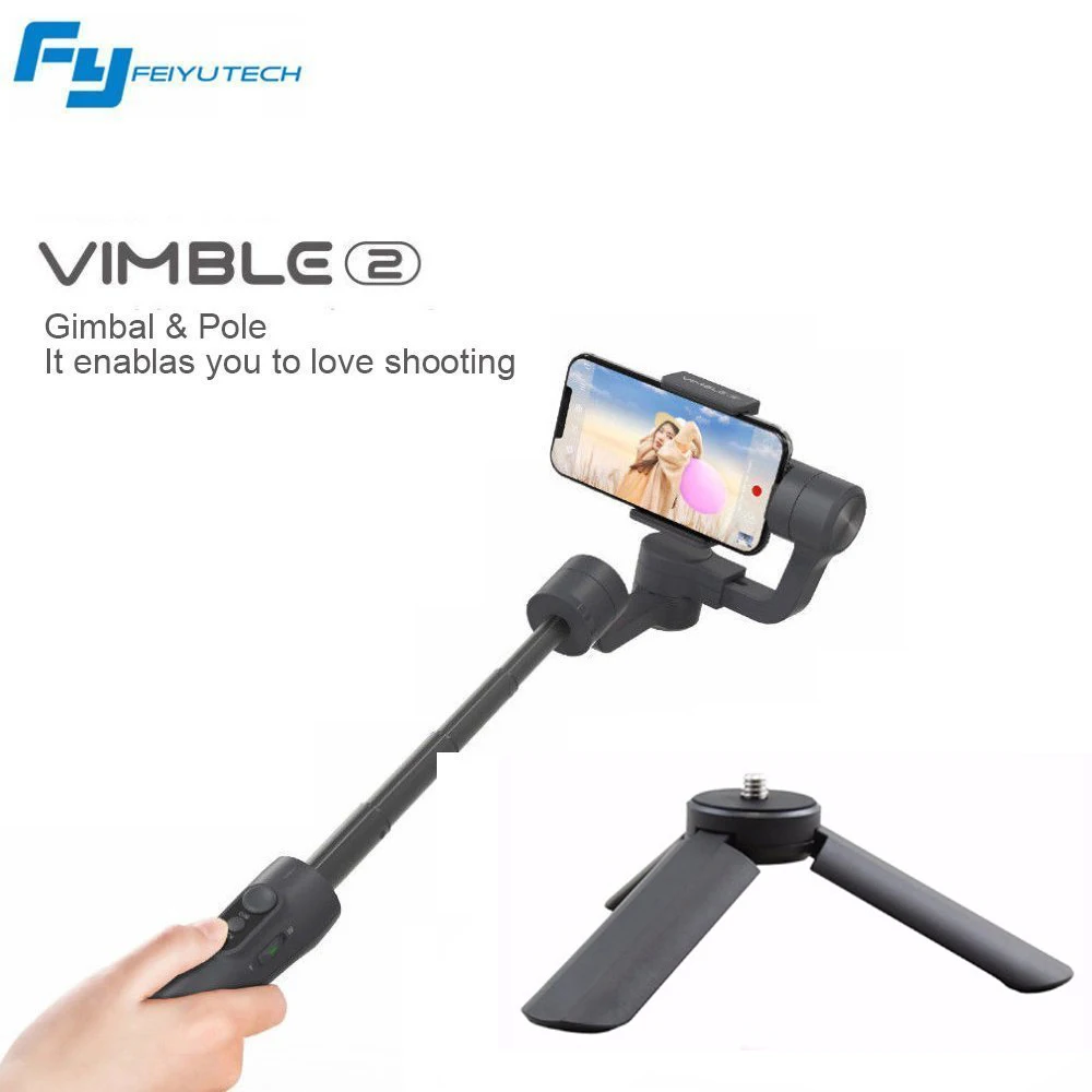 

Feiyu Vimble2 Phone Stabilizer Gimbal Handheld PTZ Retractable Steady Pole for Action Camera Smartphone Android IOS Phone Gimbal
